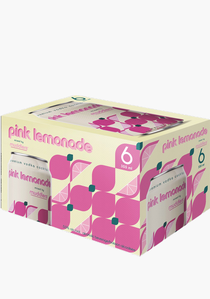 Muddlers Pink Lemonade Vodka - 6x355ML – Willow Park Wines & Spirits