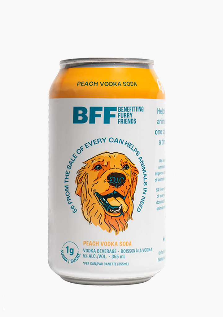 BFF Peach Vodka Soda - 6 x 355ML