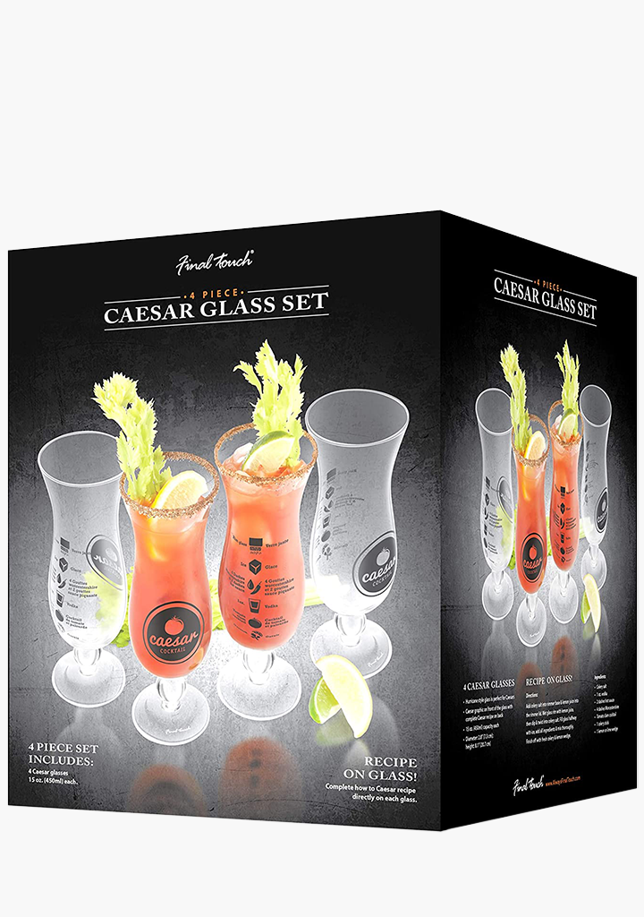 Final Touch Caesar Cocktail Glasses - 4 Pack