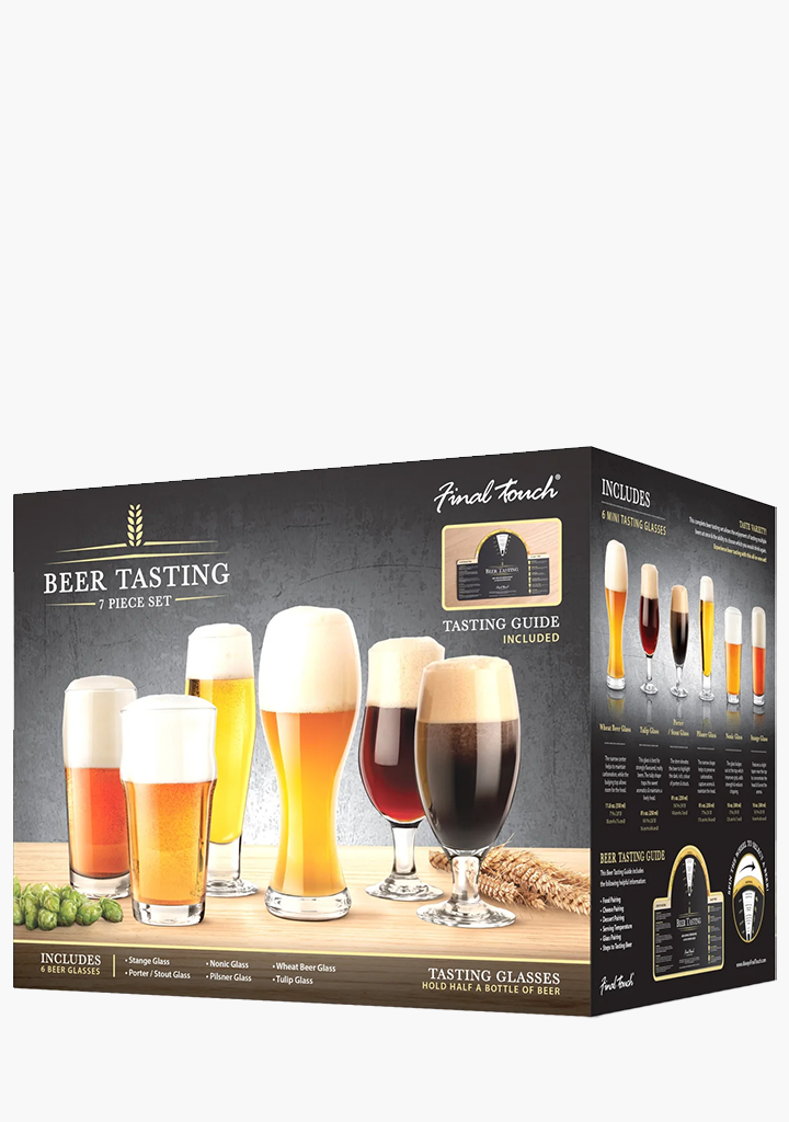 Final Touch Beer Tasting Glasses Set - 7 Pack
