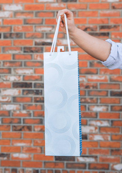 Geometric Blue Gift Bag-Giftware