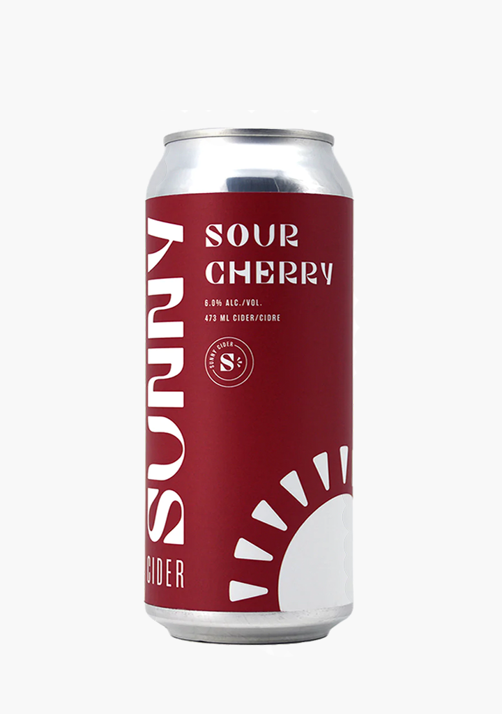 SunnyCider Sour Cherry Apple Cider - 4 X 473ML
