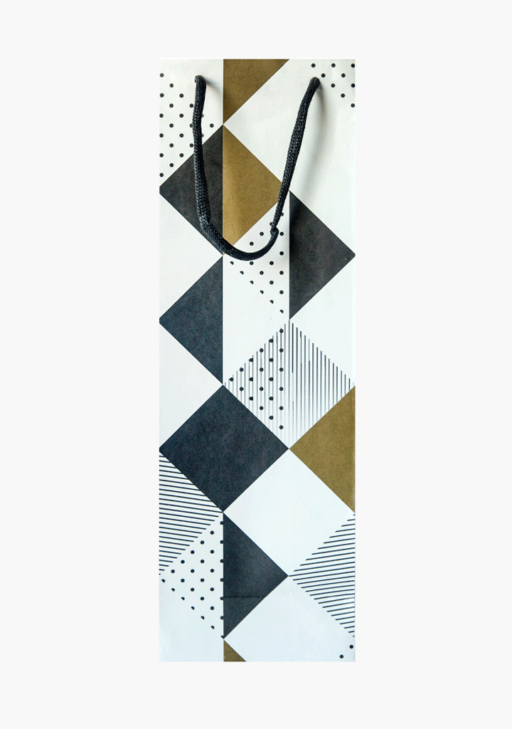 Geometric Triangles Gift Bag Willow Park Wines Spirits