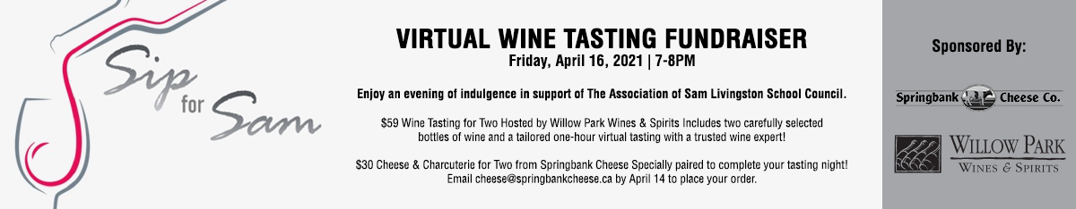 Sip for Sam Virtual Fundraiser