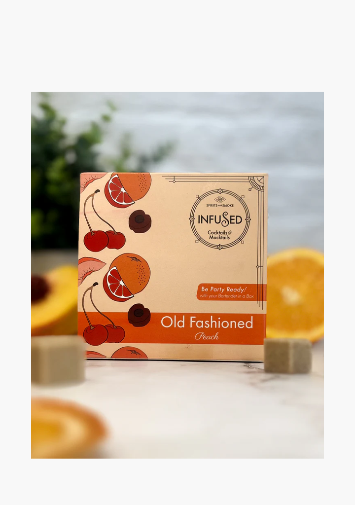 Spirits with Smoke Infused Peach Old Fashioned