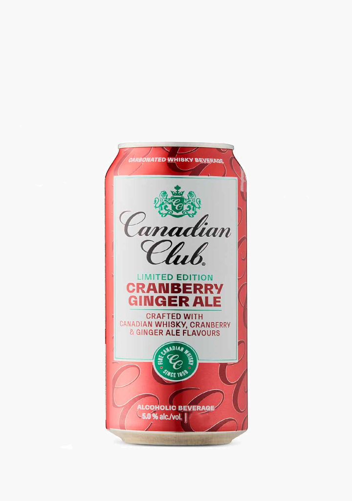 Canadian Club Cranberry Ginger Ale- 4x355ML