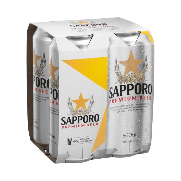 Sapporo Cans - 4x500ML