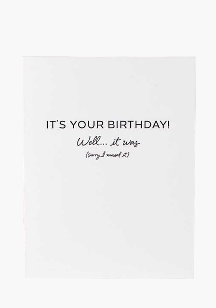 Wrinkle & Crease Card - Belated Birthday