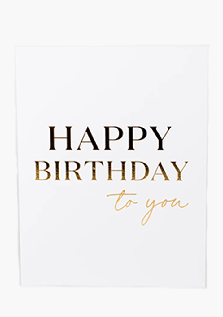 Wrinkle & Crease Card - Happy Birthday To You