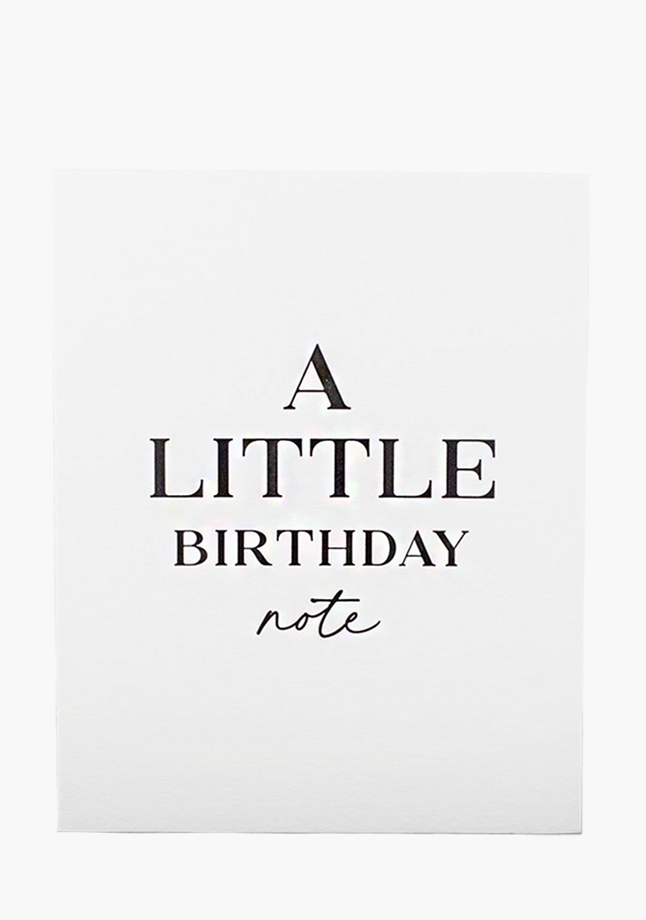 Wrinkle & Crease Card - A Little Birthday Note
