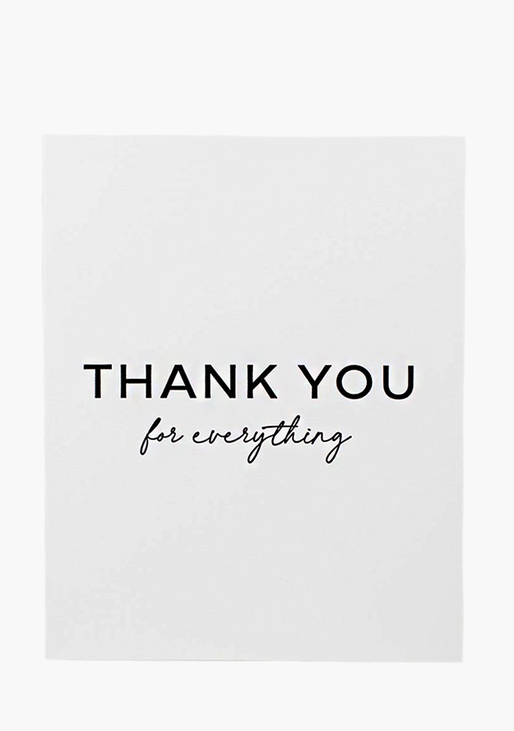 Wrinkle & Crease Card - Thank You for Everything