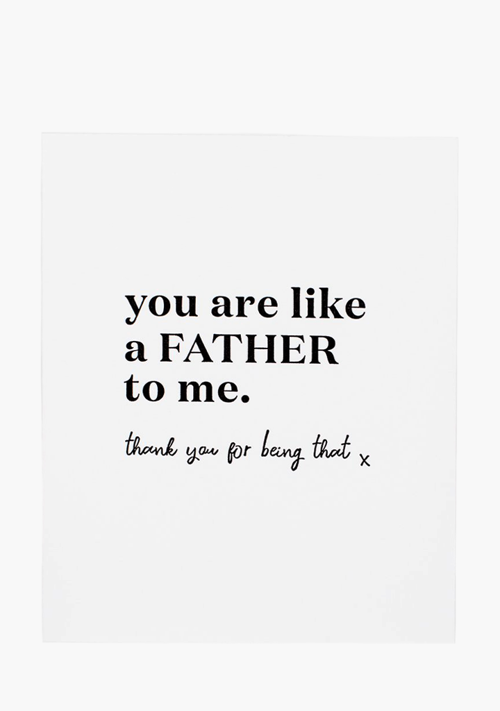 Wrinkle & Crease Card - Like a Father to Me