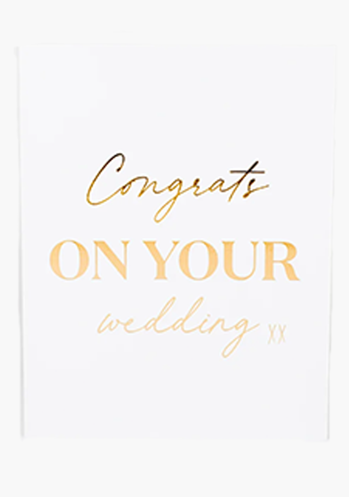 Wrinkle & Crease Card - Congrats On Your Wedding Day