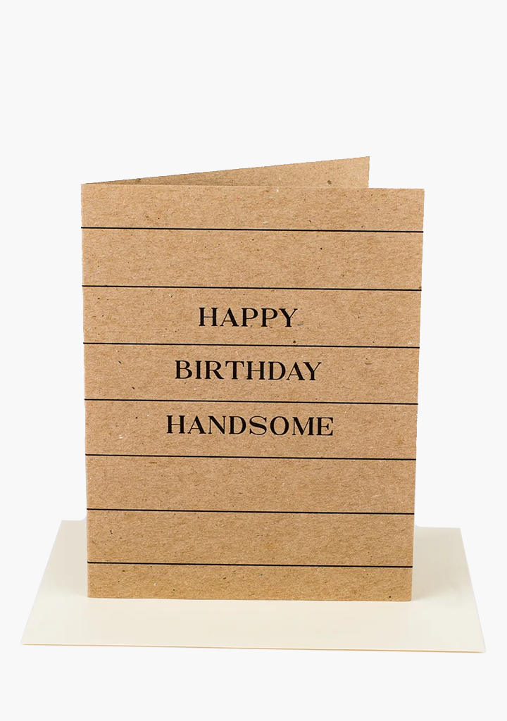 Wrinkle & Crease Card - Happy Birthday Handsome