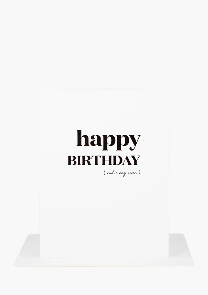 Wrinkle & Crease Card - Happy Birthday & Many More