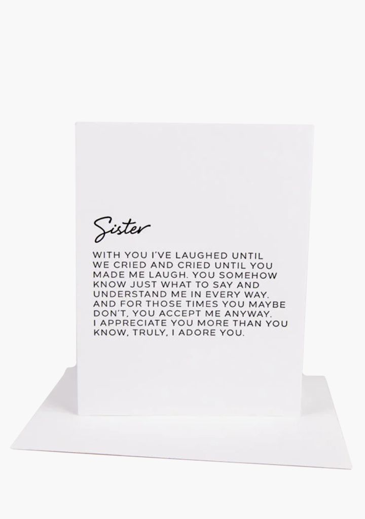 Wrinkle & Crease Card - Dear Sister