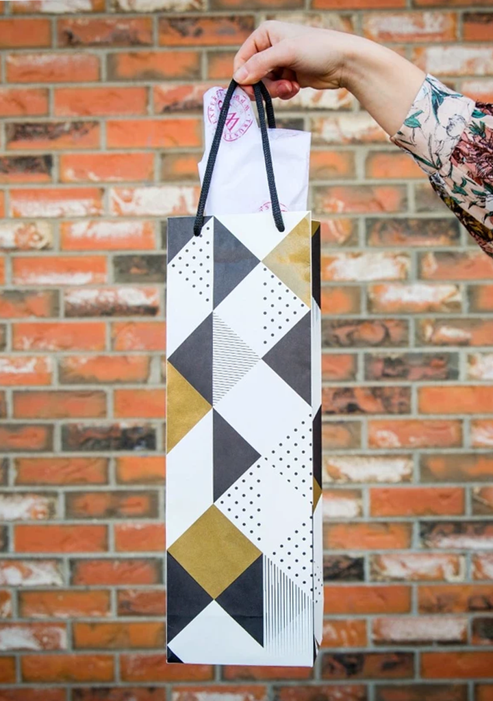 Geometric triangle bag sales