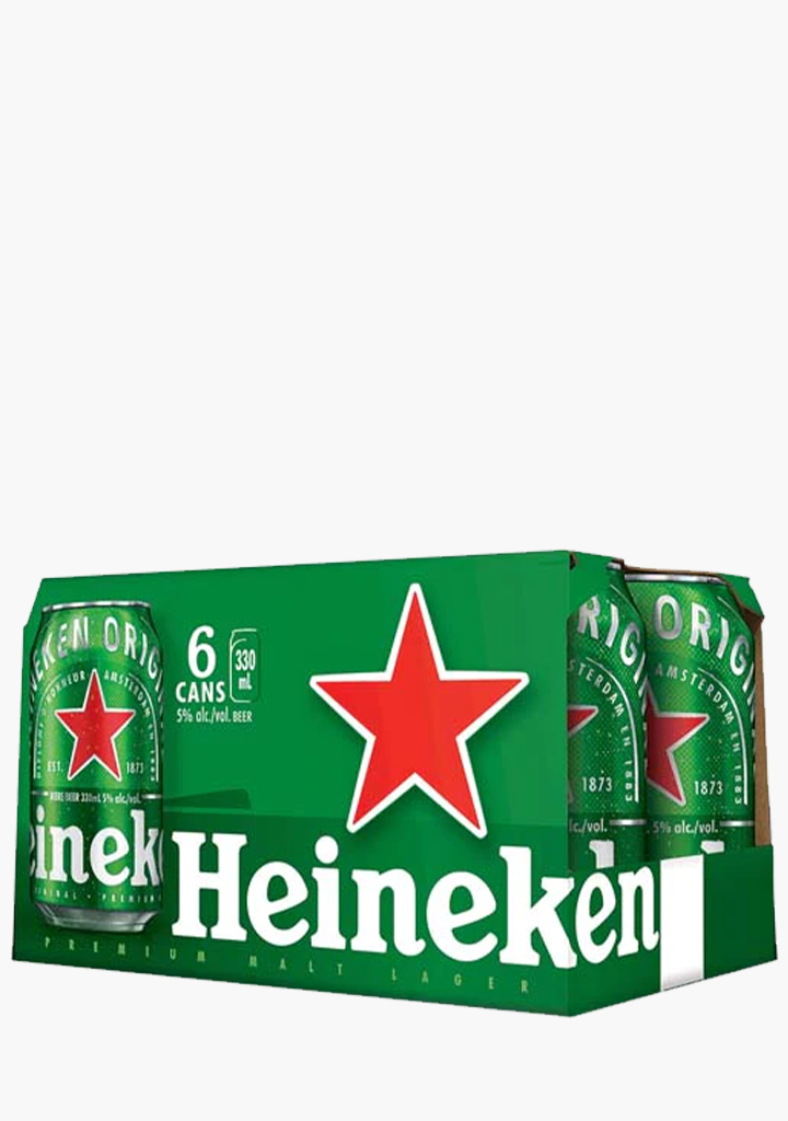 Heineken Lager Cans - 6 x 330ML
