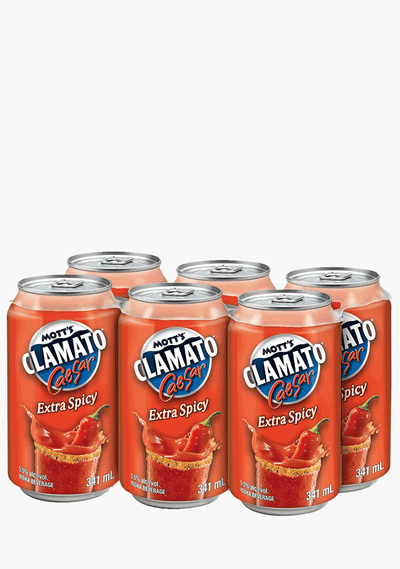 Mott's Clamato X Spicy - 6 x 341 ml-Coolers