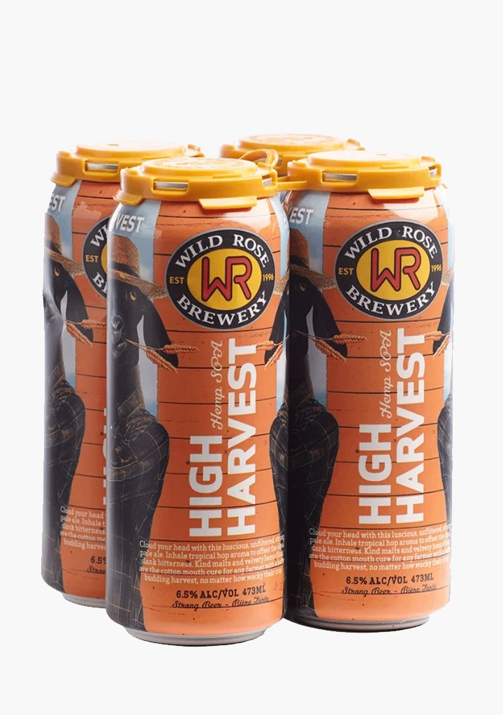 Wild Rose High Harvest IPA Cans - 4 x 473 ml-Beer