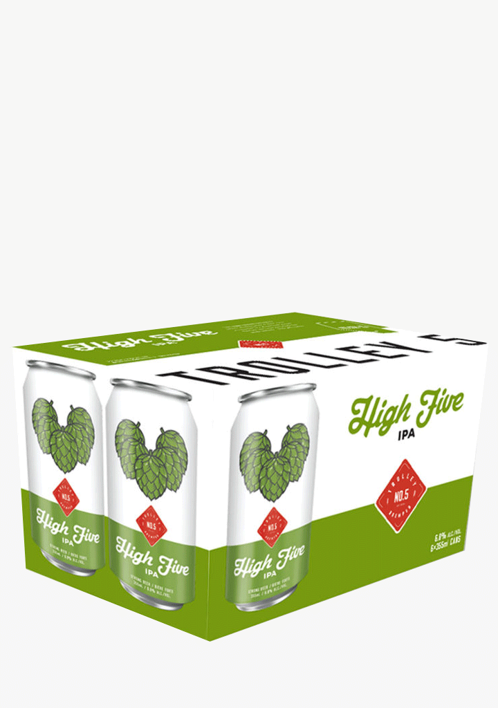 Trolley 5 High Five IPA - 5 x 355 ML-Beer