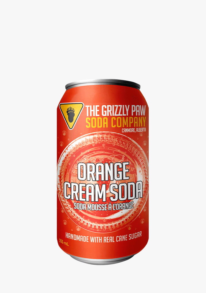 Grizzly Paw Orange Cream Soda - 4 x 355ML-Non-Alcoholic