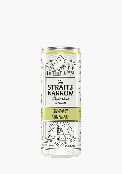 Strait & Narrow Pear Rhubarb Gin Cocktail - 6 X 355ML