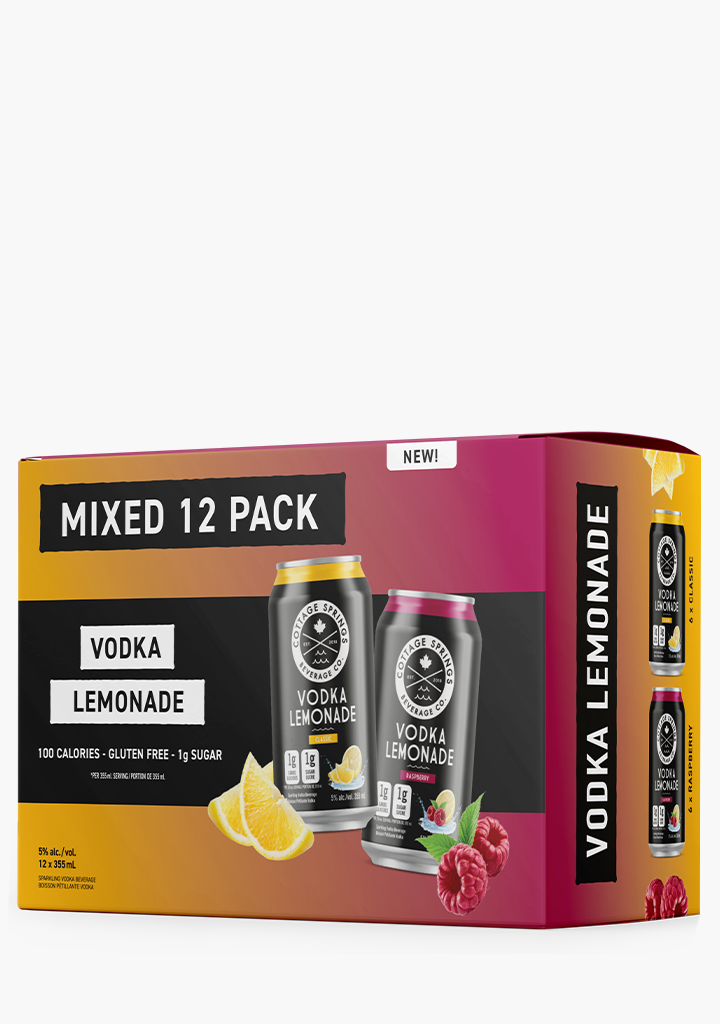 Cottage Springs Vodka Lemonade Mixed Pack - 12 X 355ML