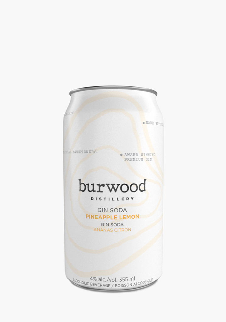 Burwood Pineapple Lemon Gin Soda - 6 x 355ML