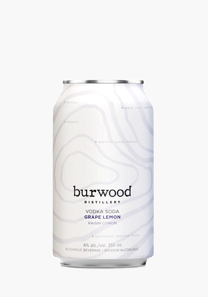 Burwood Grape Lemon Vodka Soda  - 6 x 355ML