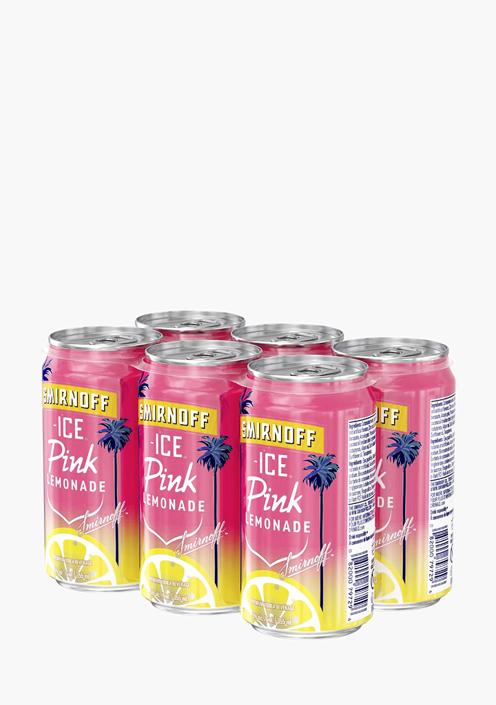 Smirnoff Ice 'Pink Lemonade' 6x355ML Willow Park Wines & Spirits