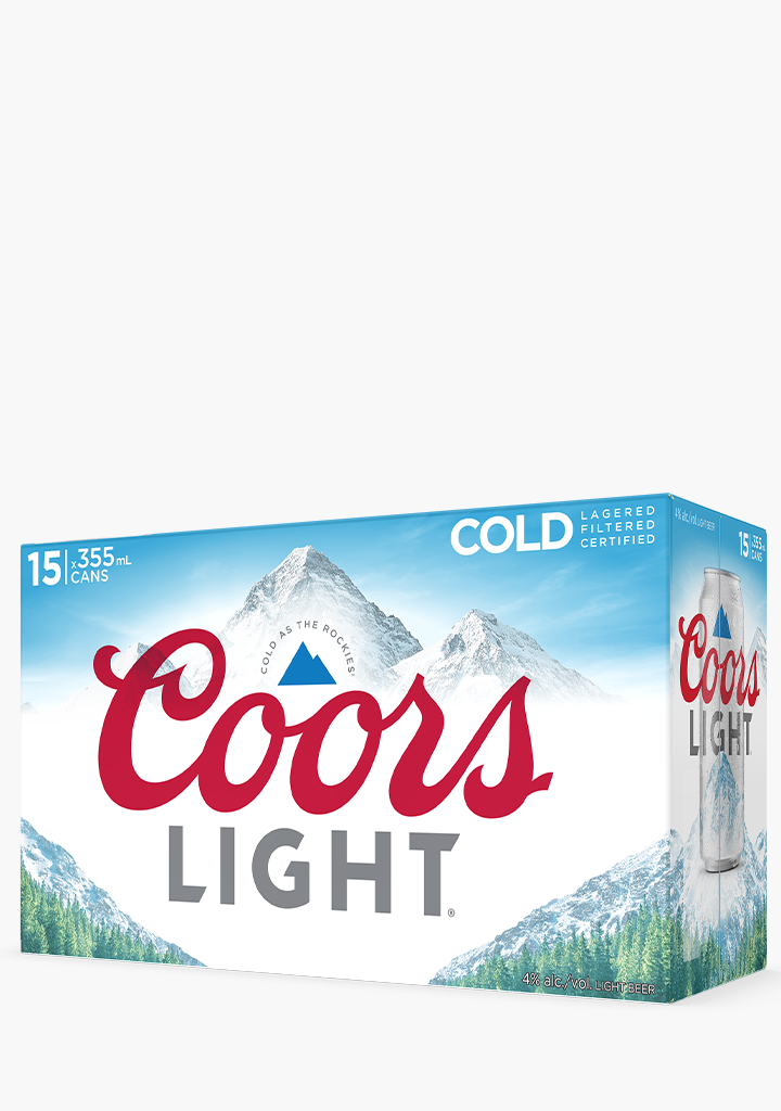 Coors Light Cans 15x355ML Willow Park Wines & Spirits