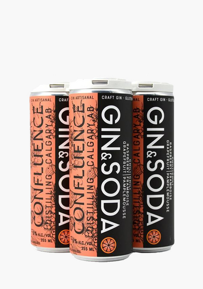 Confluence Grapefruit Gin & Soda - 4 x 355 ML-Coolers