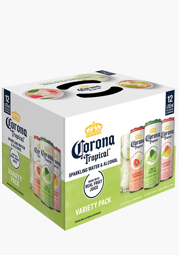 Corona Tropical Sparkling Water & Vodka Variety Pack 12 x 355ML
