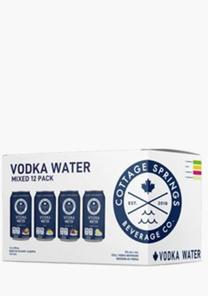 Cottage Springs Vodka Water Variety - 12 x 355ML