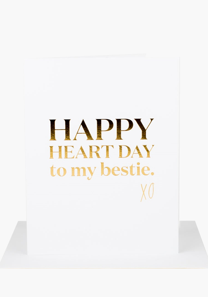 Wrinkle & Crease Card - Happy Heart Day To My Bestie